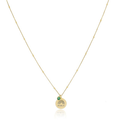 Stone Plaque Necklace | Engraved Necklaces | Malu Maiese