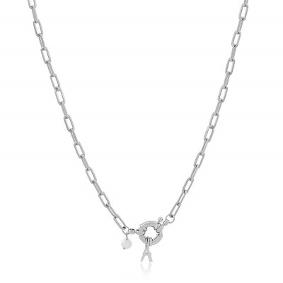 Initials Sailor Clasp Necklace & Pearl | Personalise | Malu Maiese 2