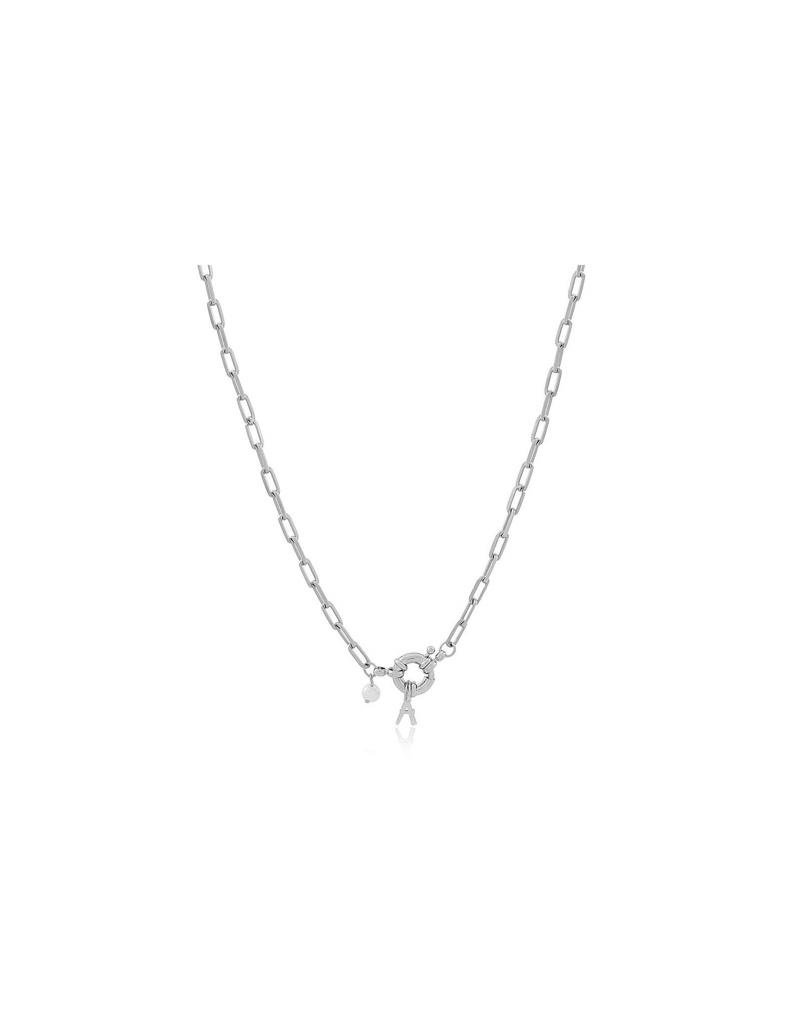 Colar Boia Initials & Pérola | Colar Personalizado | Malu Maiese