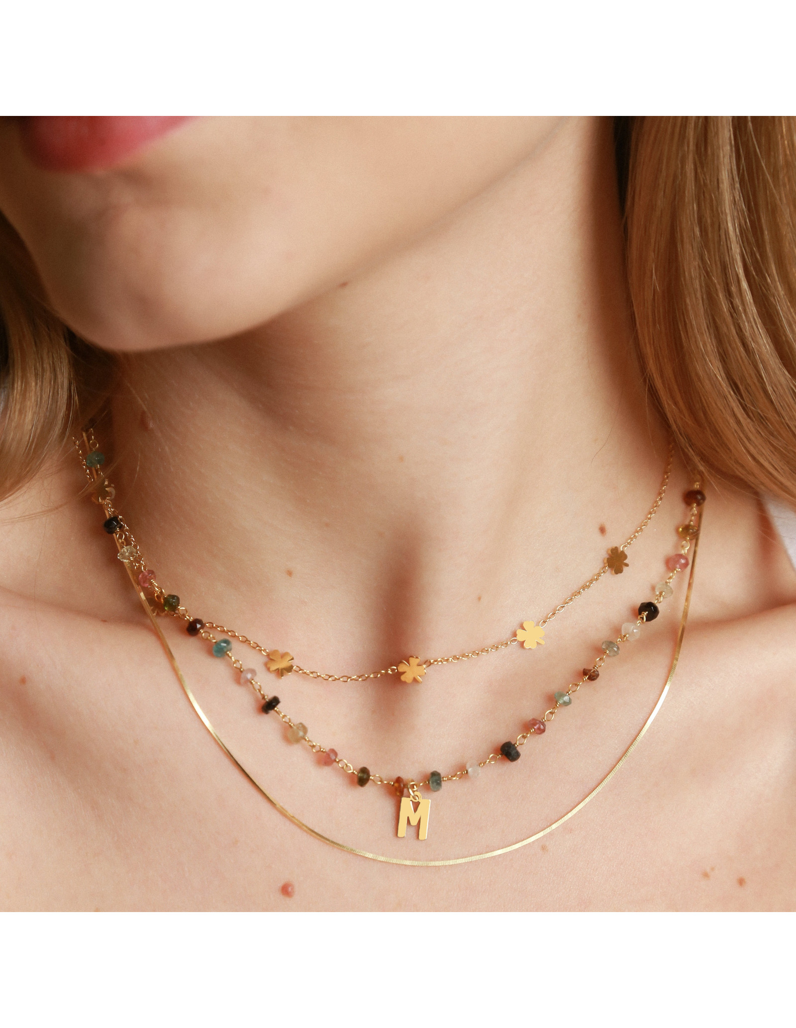 Collar Tutti Frutti Initials | Turmalina con inicial(es) | Malu Maiese