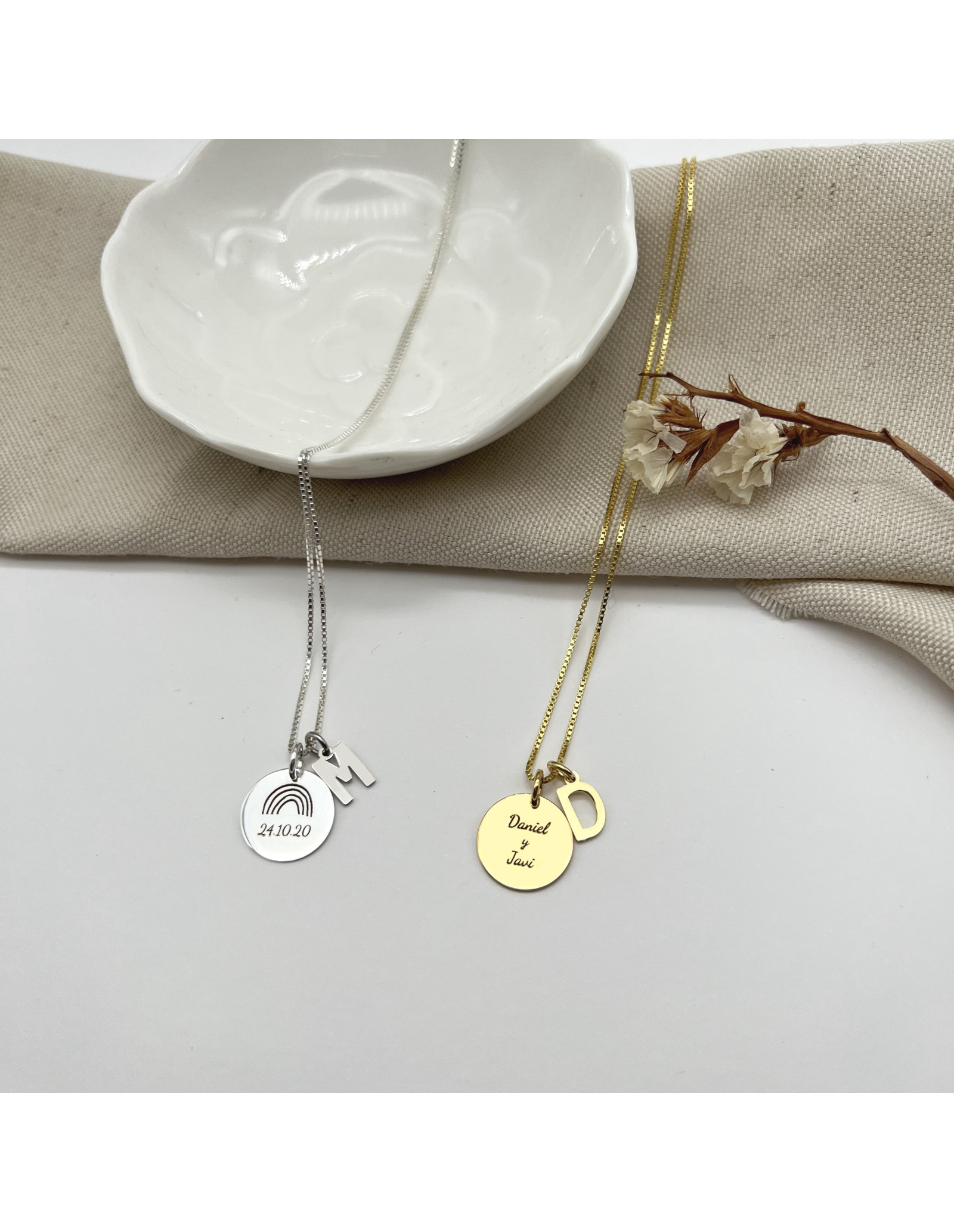 Collar Plaque Initials | Collares Personalizados | Malu Maiese