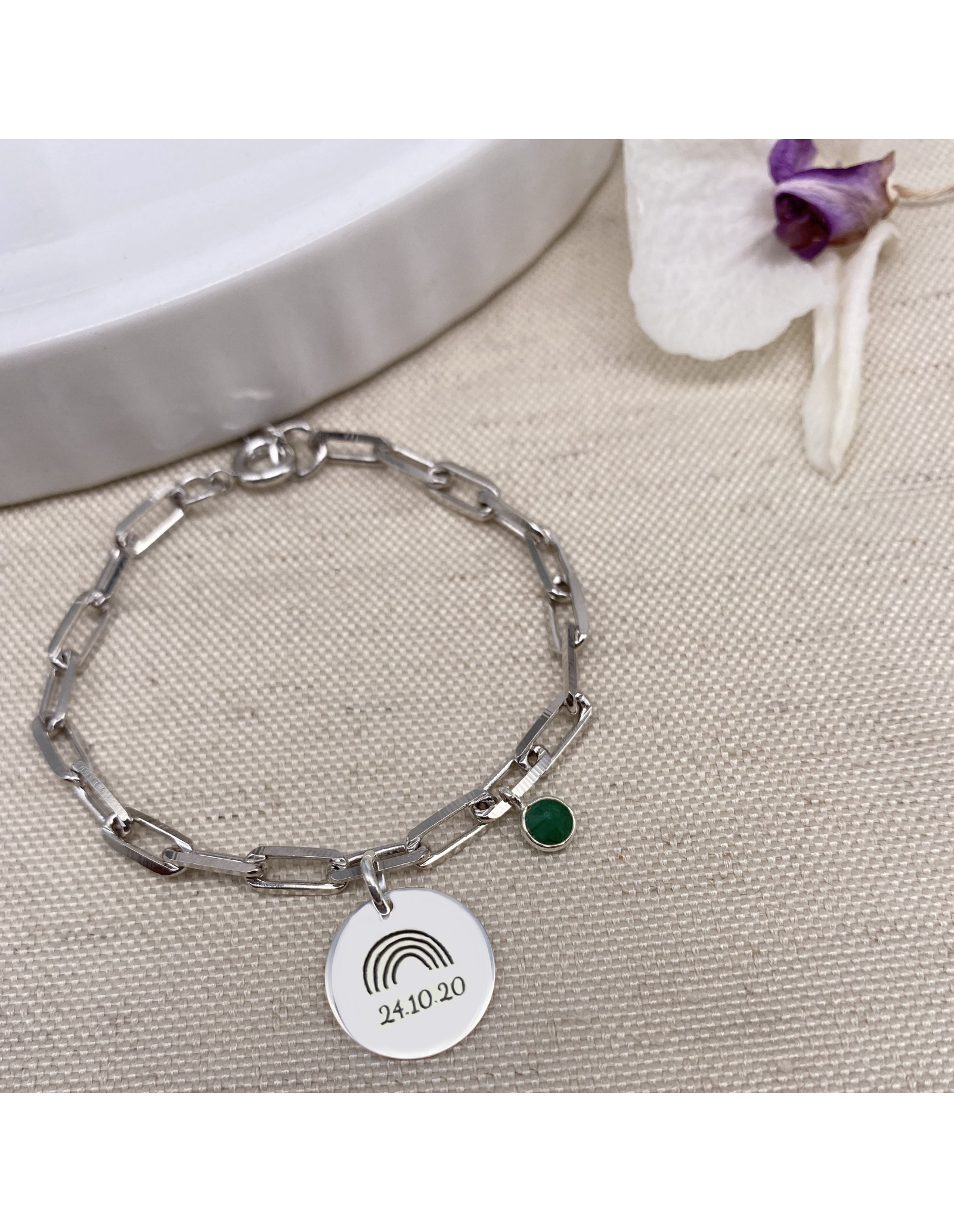 Pulseira Plaque Stone | Pulseira Personalizada e Gravura | Malu Maiese