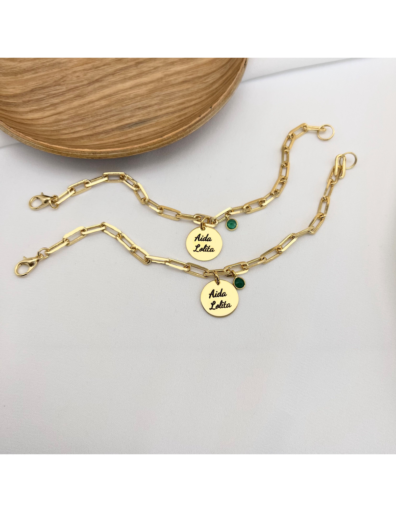 Pulsera Plaque Stone | Regalo Personalizado con Grabado | Malu Maiese