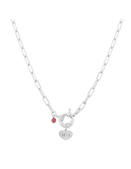 Collar Marinera Corazón | Personalizado Grabado Corazón | Malu Maiese Collar Marinera Corazón | Personalizado Grabado Corazón | Malu Maiese