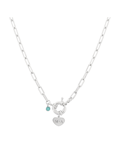Collar Marinera Corazón | Personalizado Grabado Corazón | Malu Maiese Collar Marinera Corazón | Personalizado Grabado Corazón | Malu Maiese