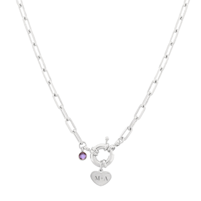 Heart Sailor Necklace | Engraved Personalised Necklace | Malu Maiese 2