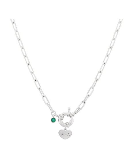 Collar Marinera Corazón | Personalizado Grabado Corazón | Malu Maiese Collar Marinera Corazón | Personalizado Grabado Corazón | Malu Maiese