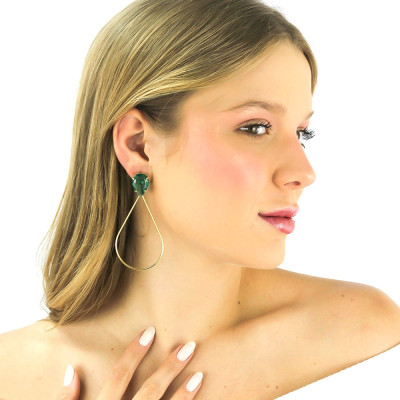 Brinco Maxi Pietra | Drop Earrings | Malu Maiese 2