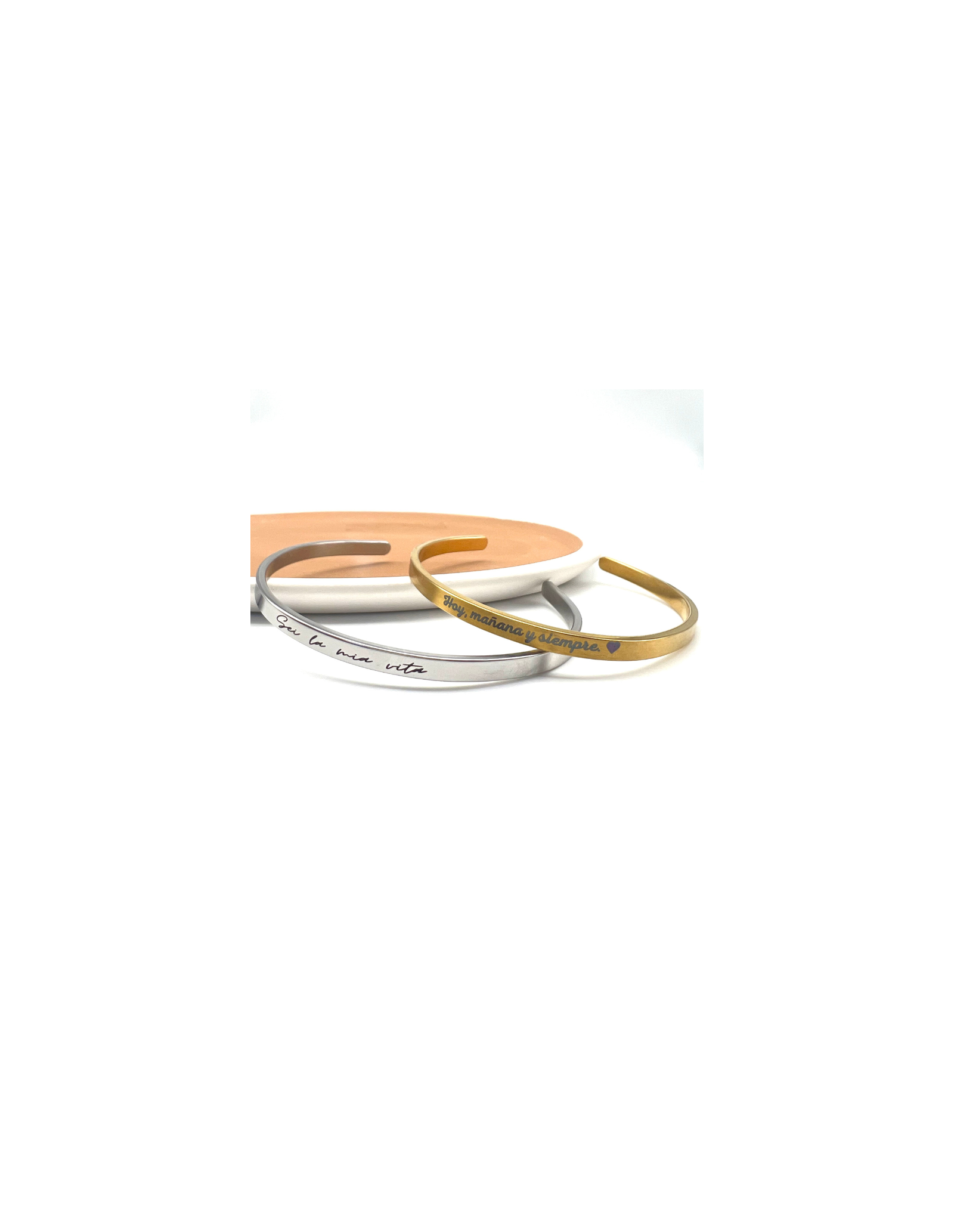 Carpe Diem Stainless Steel Bracelet | Engraved Bracelet | Malu Maiese