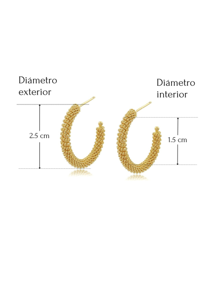 Aros Lolita | Pendientes de aro oro 18k, diseño exclusivo, 3 tamaños. Aros Lolita | Pendientes de aro oro 18k, diseño exclusivo, 3 tamaños.