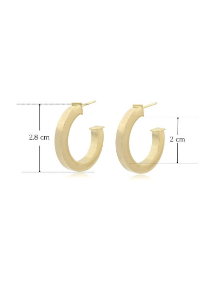 Aros Classy Mate | Pendientes de aro acabado mate | Malu Maiese Aros Classy Mate | Pendientes de aro acabado mate | Malu Maiese