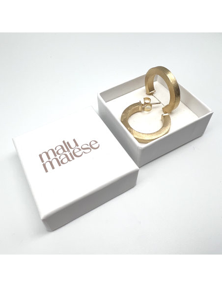 Aros Classy Mate | Pendientes de aro acabado mate | Malu Maiese Aros Classy Mate | Pendientes de aro acabado mate | Malu Maiese