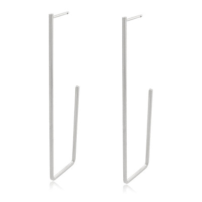 Slim Long Earrings | Rectangular Earrings | Malu Maiese 2