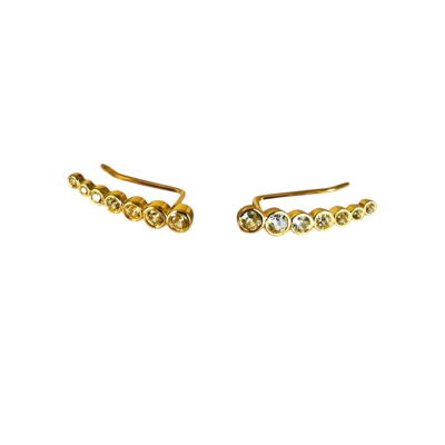 Shine Ear Climbers | Sterling Silver cz Ear Climbers | Malu Maiese